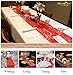 ShiDianYi 12''x72'' Sequin Table Runner - Sparkly Metallic for Wedding, Dinner Reception, Event, Birthday, Baby Shower (1, Red)