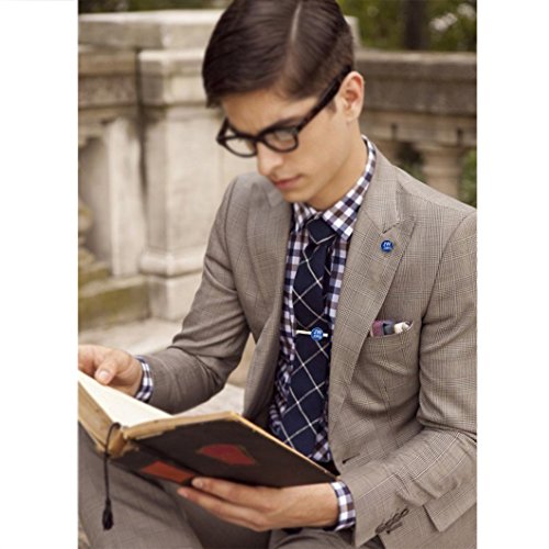 Image of Perfect JW.Org Gift-Jw.org Necktie Clip and Lapel Pin Set With JW.ORG Logo Gift Box-Round-Silver+Blue