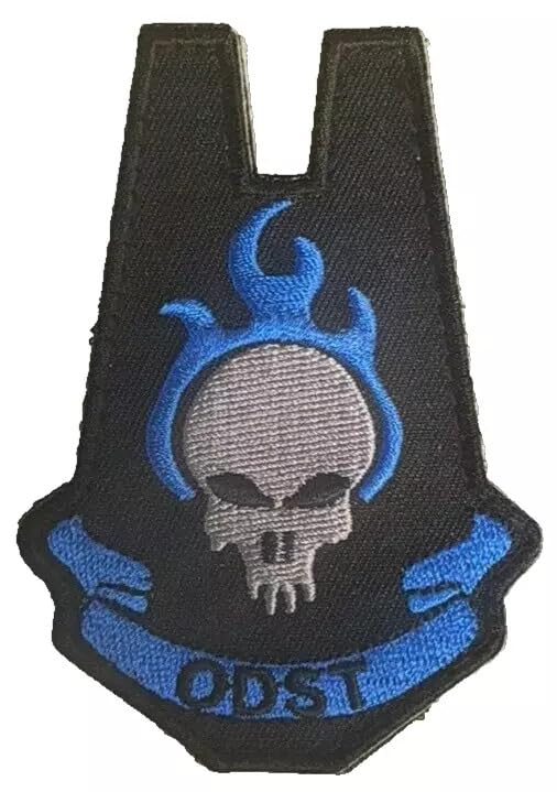 ODST Hola Blue/Blk Tactical Patch [3.5 inch - Hook Fastener Backing - HT3]