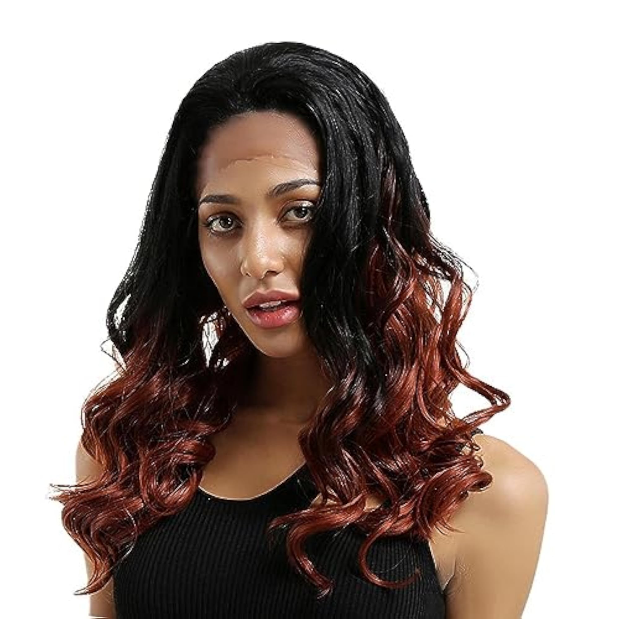 Women's Fashion Full Wigs Straight Curly Lace Front Wig