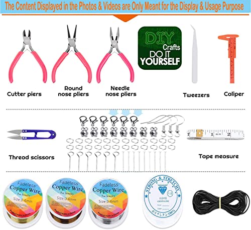 Image of DIY Crafts 800x Pcs Kit, Jewellery Making Kit, Jewelry Ribbon Making Kit Splendid Chosen Beads Findings Charms Tool Bracelets Rings Earrings Necklac (800x Pcs Kit, Jewellery Making Kit)