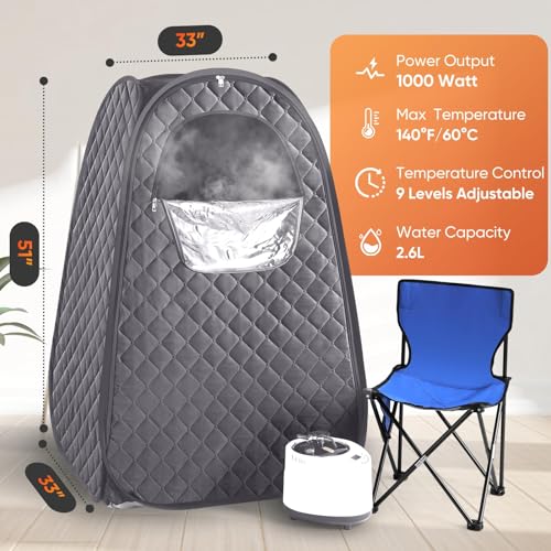 Personal Steam Sauna with Chair