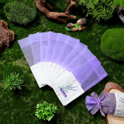 Bolsitas de saquillo de lavanda para decoración DIY 24pcs miniatura 6