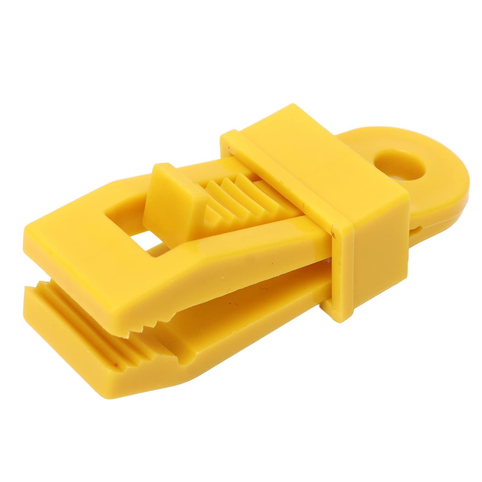 10Pcs Tarp Clips Heavy Duty Lock Grip, Tarp Clamps Heavy Duty Tent Fasteners Clips Holder Lock Grip Outdoor Camping Canopy Clips Tarp Clamps Tent Clip Outdoor Camping Caravan Car Awning Pool(Yellow)