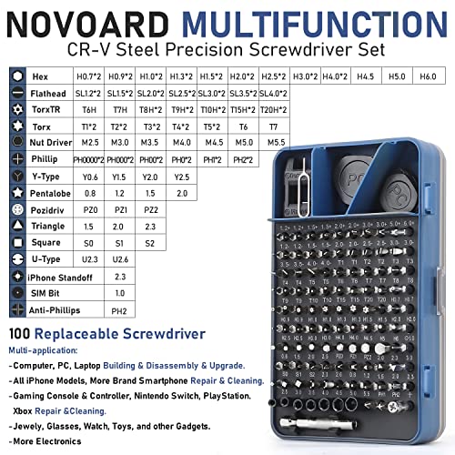 Computer Repair Tool Kit, Novoard Precision Screwdriver Set With Small Screwdriver, Magnetic Laptop Screwdriver Kit, Repair Tool Kit For Computer, Pc, Laptop, Phone, Iphone, Macbook, Ps4, Electronics… #TOP2