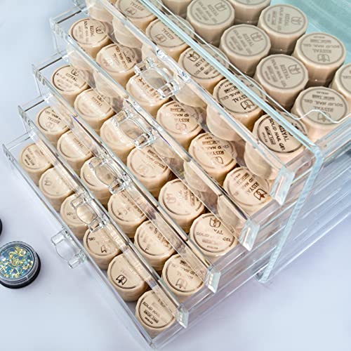 Guolich 5 Tier Nail Art Decoration Storage Box Transparent Acrylic Nail Art Jewelry Accessories Storage Box Rack Shelf Display Stand Holder for Cosmetic Jewelry - Image 3