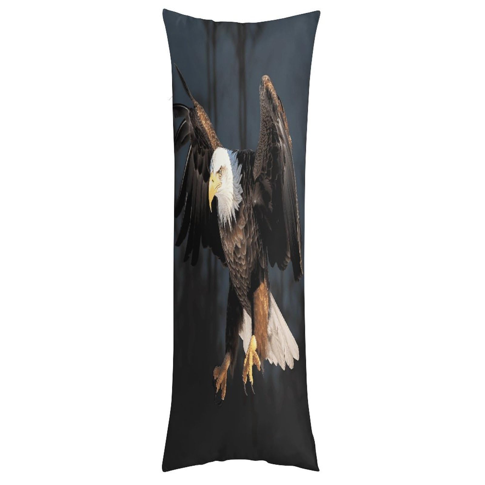 FekiLoot 3D Bald Eagle Throw Pillow Cover Soft Pillowcase with Hidden Zipper Lumbar Decorative Throw Pillow Covers Luxury Cozy Pillows Shams Rectangle Cushion Cases