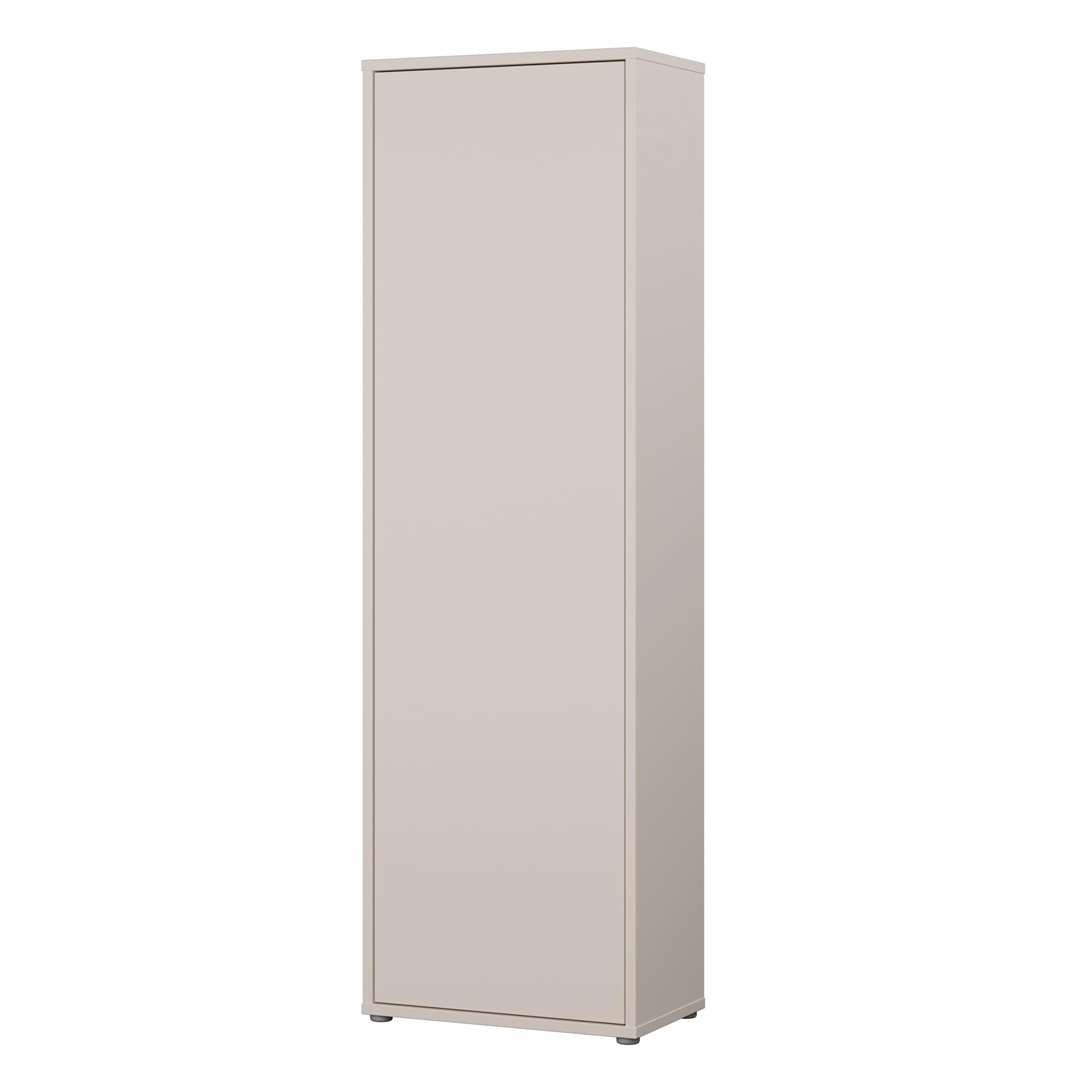Forte Alice Springs Garderobenschrank 60, Moderne Garderobe mit Kleiderstange und Einlegeböden, Flur, Holzwerkstoff, Kaschmir Beige, 59,8 xm breit x 191,9 cm hoch x 34,9 cm tief