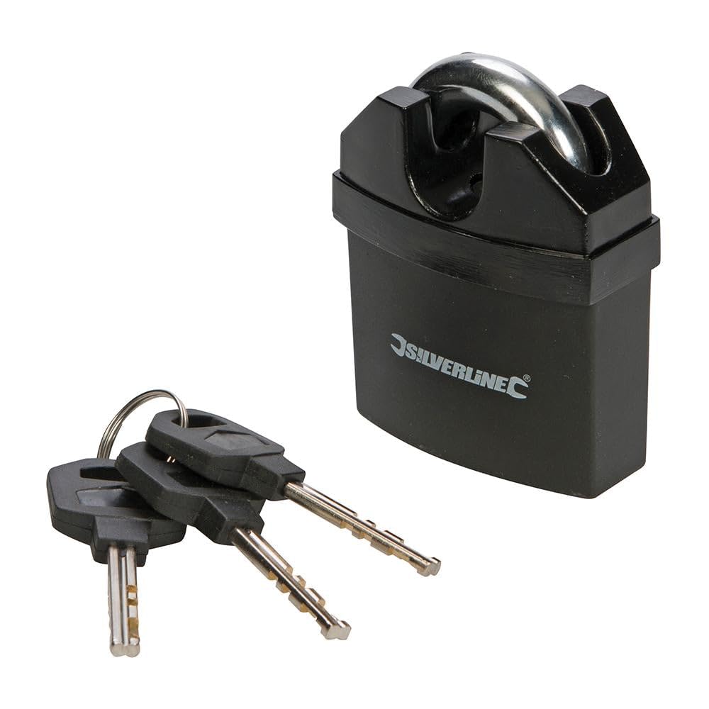 Silverline 60 Mm 245032 Closed Shackle Pvc-Coated Padlock 61Mm