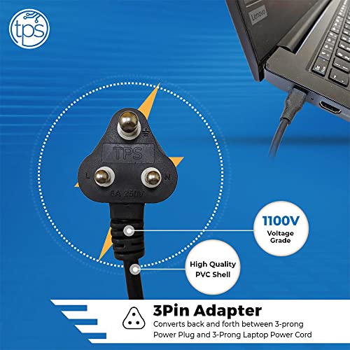 Image of HP Original 65W Blue Pin 19.5V 3.33A Laptop Charger Adapter 4.5mm Small Pin with TPS BIS Certified Power Cable