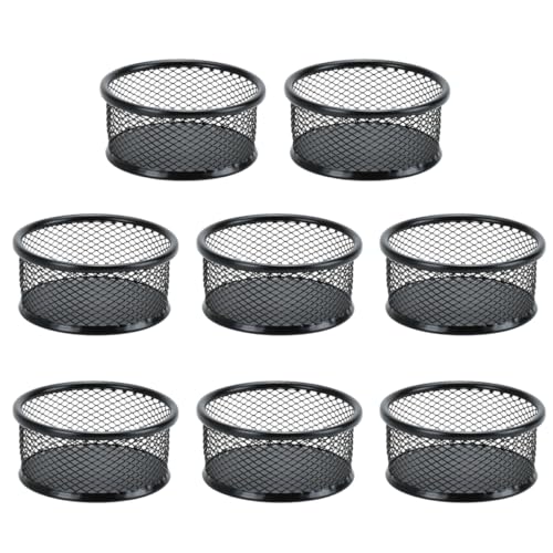 Angoily Sturdy Iron Paperclip Holder for Desk Binder Organizer Paperclip Mesh Tube Office Supplies Storage