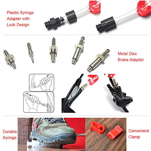 Bleeder de bicicleta, Romacci Kit de sangria de freio a disco hidráulico de bicicleta Kit de sangria