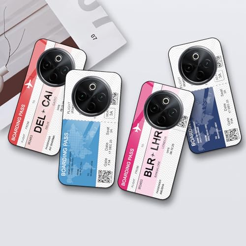Image of COLORflow Back Cover Compatible with Vivo T4 5G / Y300 Pro 5G / iQOO Z10 5G | Boarding Pass Colors Customized | Shockproof TPU Bumper with Camera Protection Back Cover