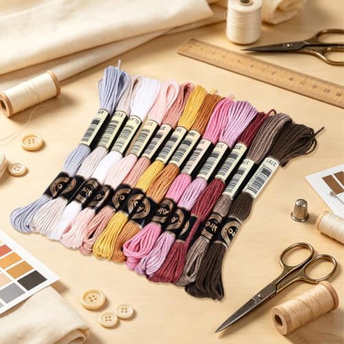 Image of 105 Yards Embroidery Variegated Floss for Hand Sewing Making