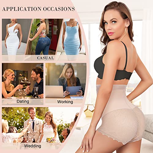 Nebility Women Butt Lifter Shapewear Seamless Waist Trainer Hi-Waist Tummy Control Body Shaper Panty Beige #TOP4
