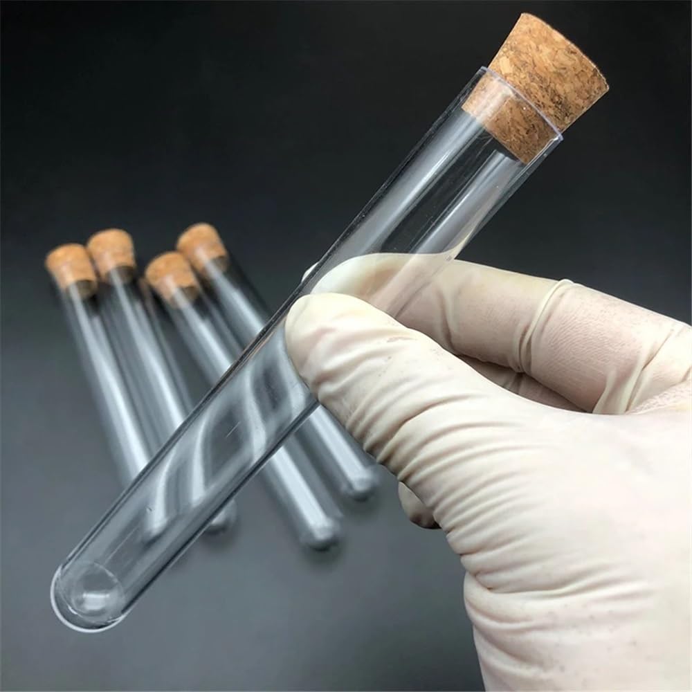 Laborausstattung und -bedarf 20 stücke 20x150mm Labor Klar Kunststoff Rohre Mit Korken Stopper Rohr