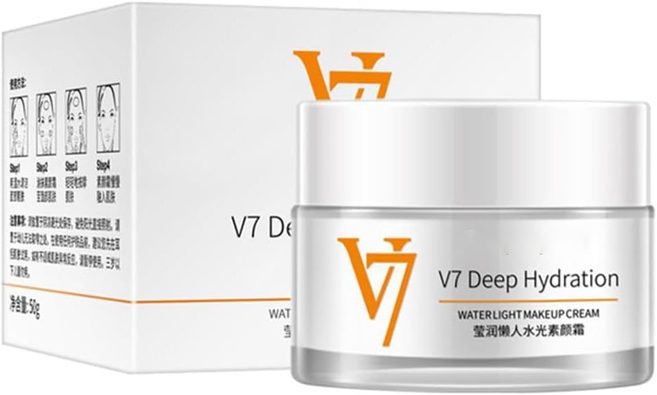 V7 Crema de Maquillaje Hidratante Profunda Waterlight, Agua Piel Joven, Crema Hidratante Tonificante, Ligera, No Grasa, Apto para Todo Tipo de Piel