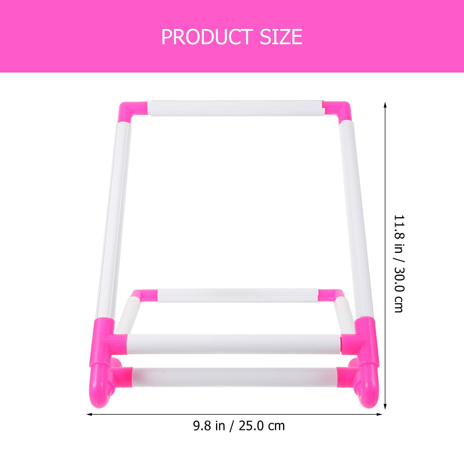 Mikikit Marco de Clip Plástico para Bordado Mano y Punto Cruz Aro Resistente y Fácil de Usar para Costura y Manualidades para Bordadores y Aficionados al Patchwork