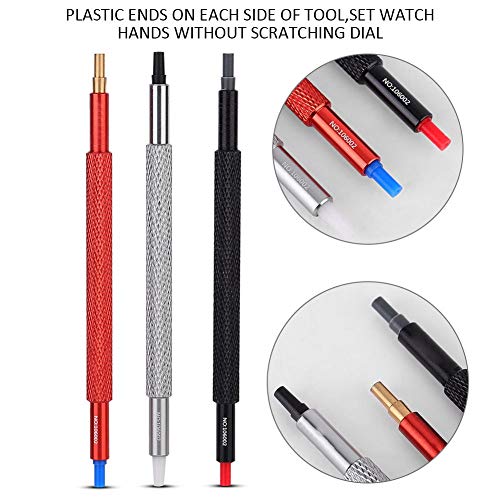 Alucy 3pcs Watch Hand Pressers, Wristwatch Repair Tool Pusher Fitting Set, Watch Repairing Tool Kit for Watchmakers Watch Worker