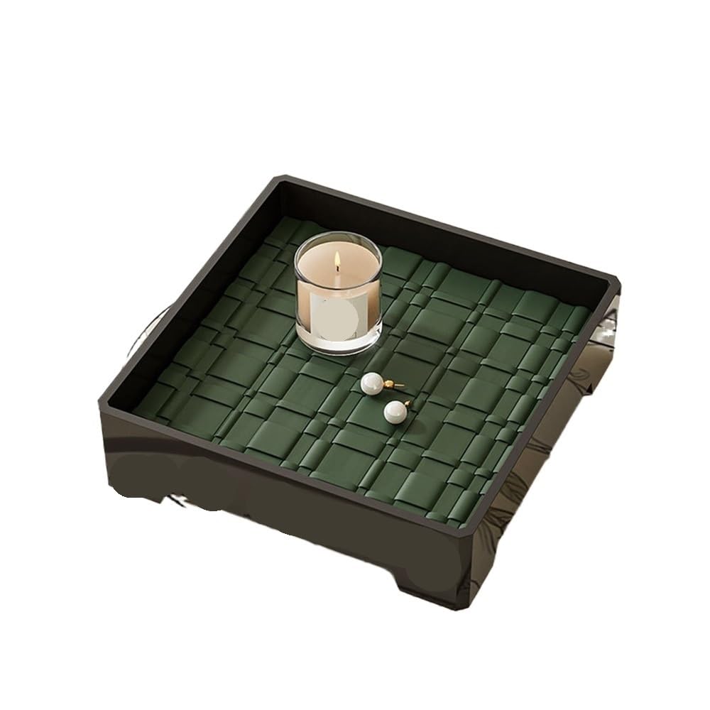 LIANXIBAG Storage Tray Box Aromatherapy Desktop Ornament Decor Keys Coins Holder Trays(Green)