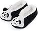 Womens Warm Cozy and Lovely Animal Non-Skid Knit Indoor Home Floor Slippers Socks for Adults Girls ... (6.5-8.5, Black Panda)