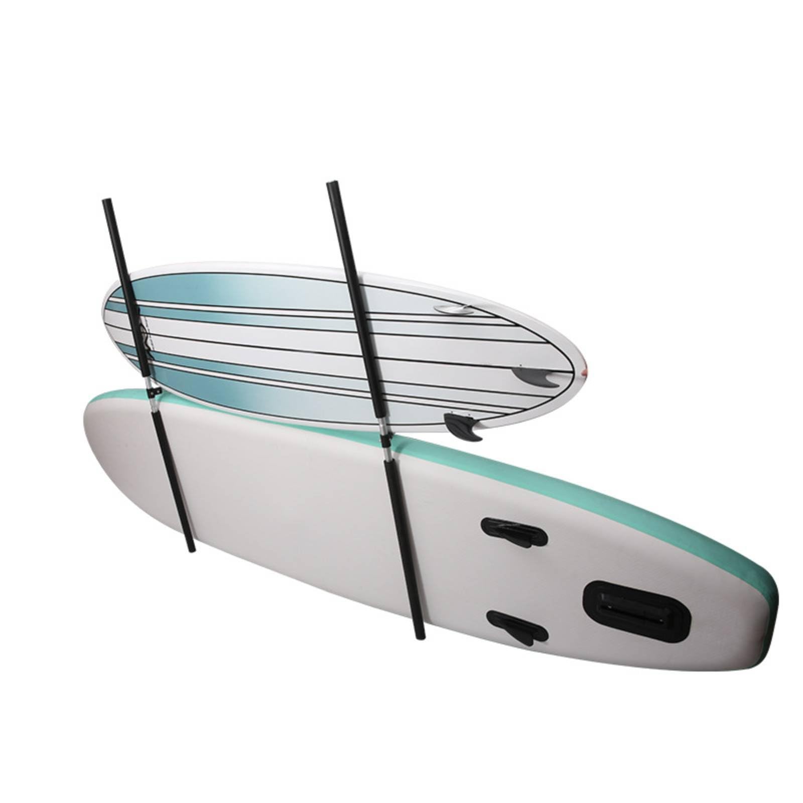 Portaparete per Imbarcazioni Rastrelliera Porta Kayak Canoa Porta Surf Paddle Struttura in Alluminio Schiuma Morbida Antigraffio Doppio Braccio per