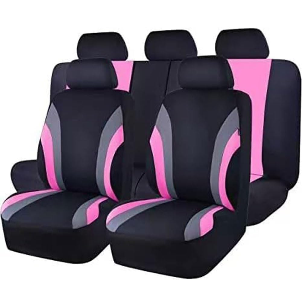9 Piezas Fundas de Asiento de Coche para KIA Seltos 2019-2023, Fundas de Tela Antideslizantes para Asientos Delanteros y Traseros Accesorios Interiores,B