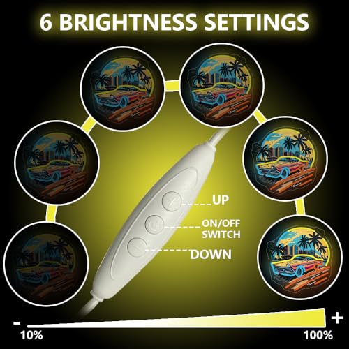 Image of Sports Car Neon Signs for Wall Decor,Racing Car LED Signs for Bedroom,Cool UV Print Hawaiian Style Neon Sign for Boys And Girls Room,Sunset Lamp Man Cave Garage Gaming Lights Game Room Decor