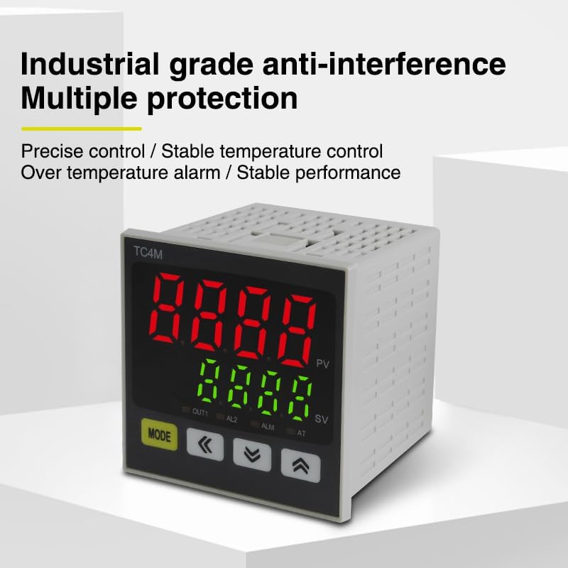 Digital Thermostat SSR+Relay Output Universal Input TC4S TC4H TC4M PID Temperature Controller Regulator SSR Relay 110VAC 220V(TC4S 48X48)