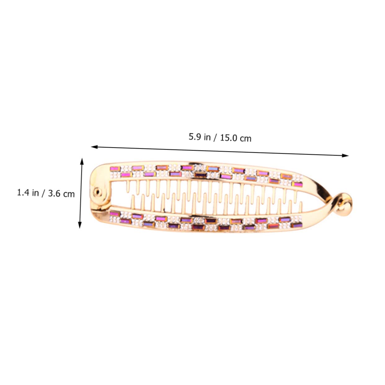 WOONEKY 3er-set Haarspangen Mit Strasssteinen Für Damen Pferdeschwanzhalter Zubehör 6 Stück X 3