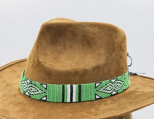 Image of Cowboy Western Beaded Hat Band Rodeo Style Handmade