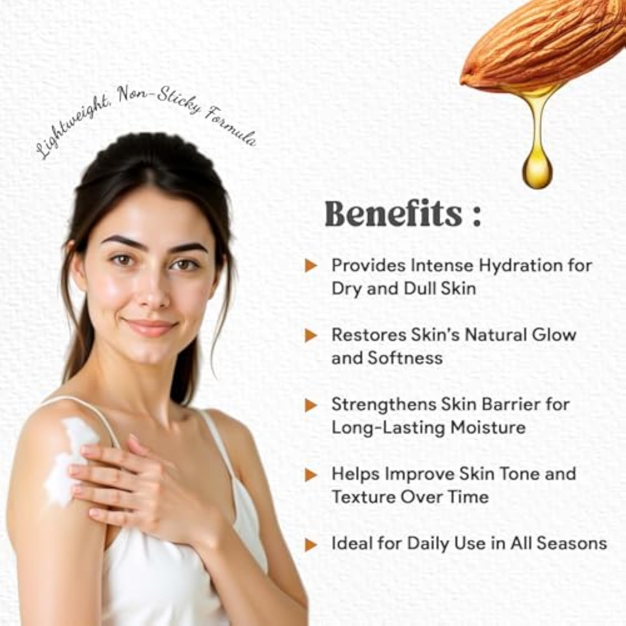 LA'BANGERRY Almond & Vitamin E Body Lotion, 200ml