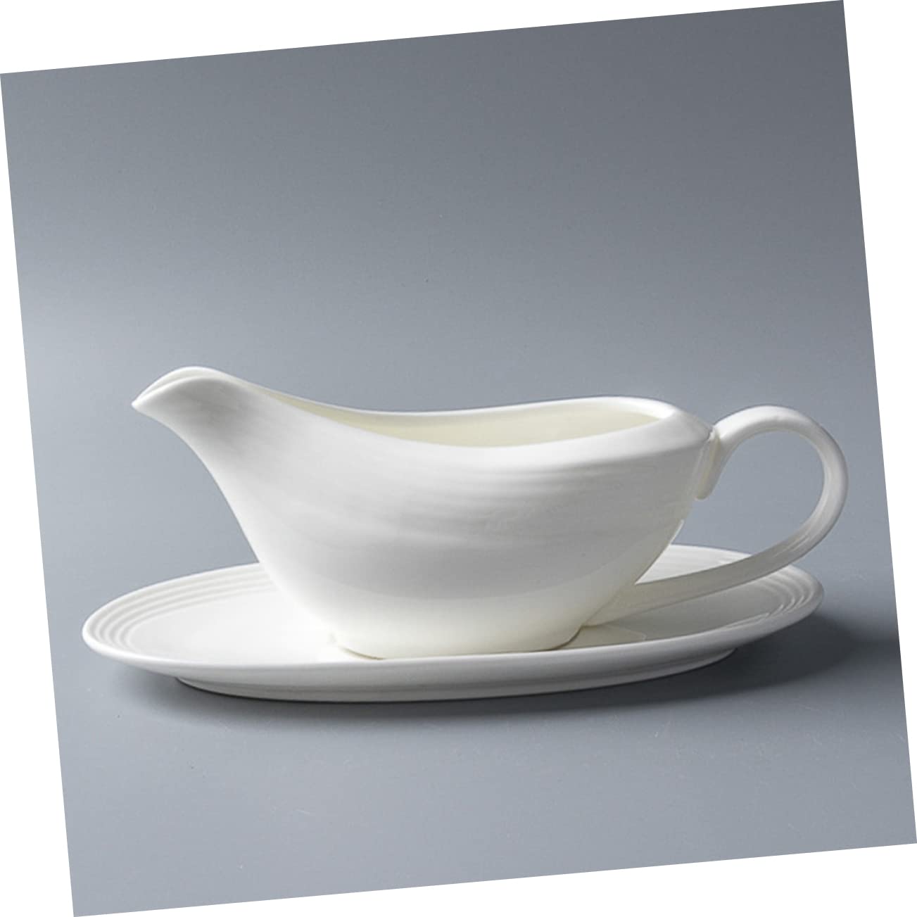 BRIGHTFUFU 1Set Sauce Dispenser with Handle Dripless Lip Gravy Boat for Sauces Dips and Dressings for Home Kitchen Parties and Picnics and Use