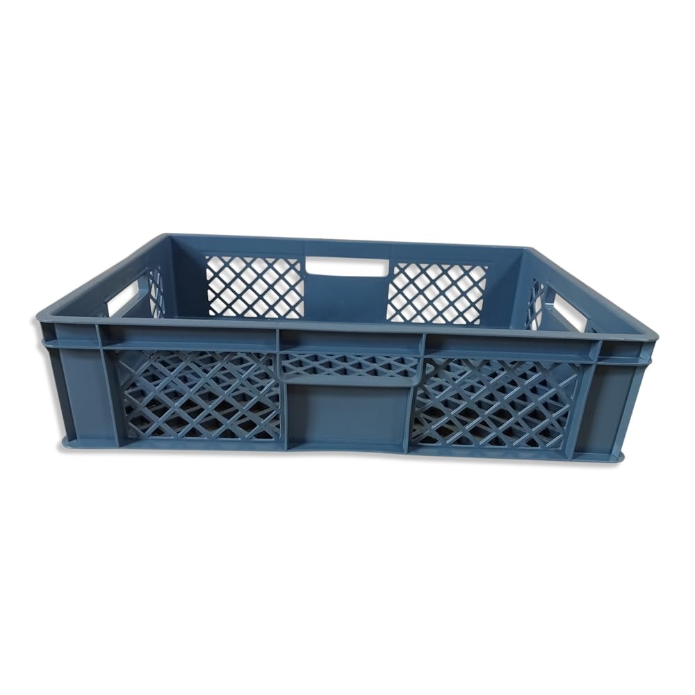 kanister-vertrieb® 5er SET Bäckerkisten 600x400x150mm, Bäckerkiste, Brotkiste, Brotkörbe, Brötchenkiste, Aufbewahrungsbox offen, 60x40x15cm, Stapelbehälter, Eurobehälter, Stapelkisten grau