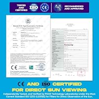 Kesseph Sonnenfinsternis-Brillen 2026 (5er-Pack) – CE- & ISO-zertifizierte Schutzbrillen für die sichere Sonnenbeobachtung, inkl. Smartphone-Filter, Design: Blaue Sterne – Ansicht 2