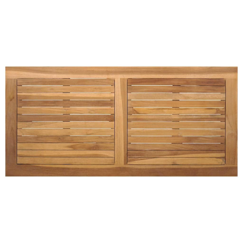 Set di 5 divani da giardino in teak naturale, resistente alle intemperie, per balcone e sala da pranzo, robusto e durevole