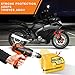 Motorcycle Alarm Disc Brake Lock, Motorcycle Locks Anti Theft Security Wheel Disc Lock Waterproof 110dB Alarm Sound with 5ft Reminder Cable Keys and Carry Pouch for Motorbike Bike Scooter