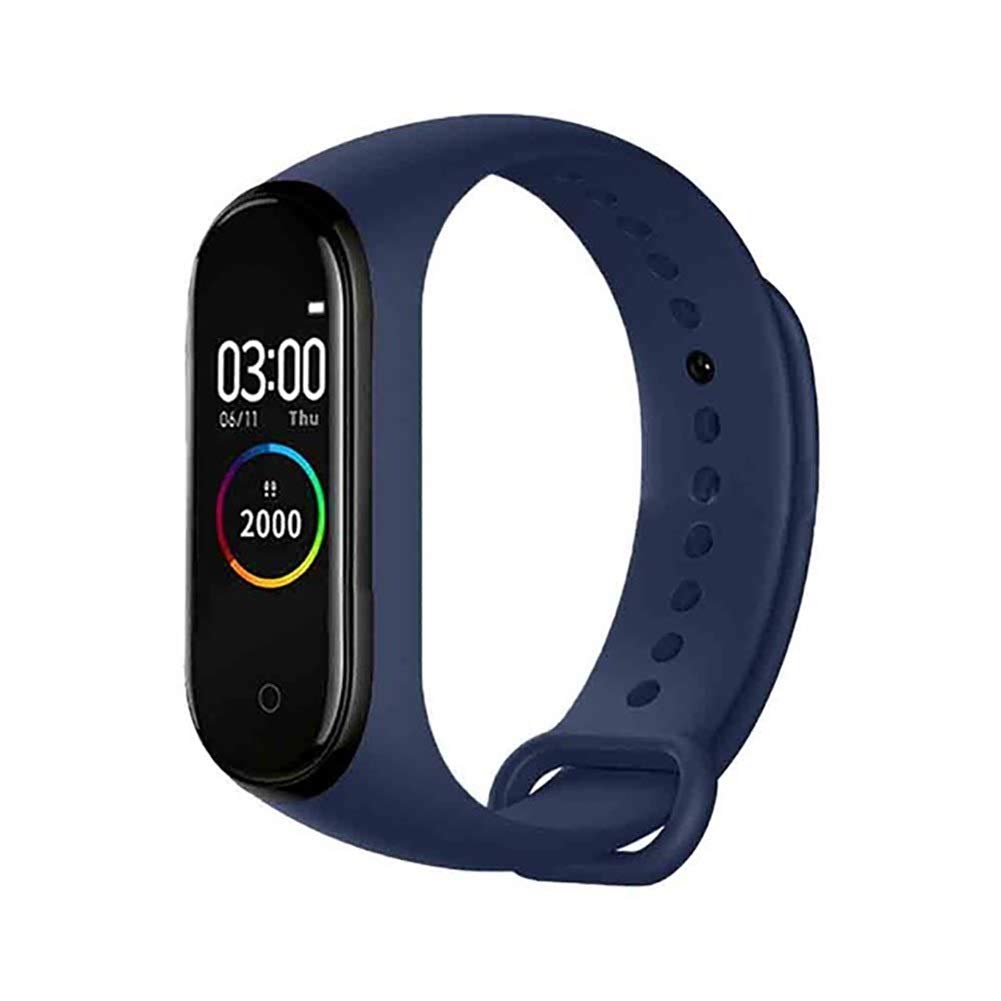 Banda m4 Aptitud rastreador Deporte Banda Inteligente Ritmo cardíaco Presión Arterial SmartBand podómetro Impermeable Pulsera Inteligente (Color : Azul)
