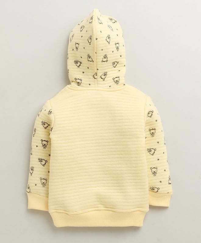 Image of BUMZEE Baby Boys Regular Fit Full Sleeves Hooded Polyfill Winter Set