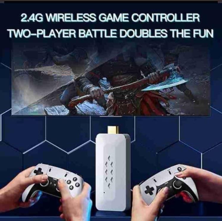 M22 Classic Retro Gaming Console 64GB with 30000+ Games, Plug & Play TV Video Game Console Dual Wireless Controllers 1080P HD Output 3