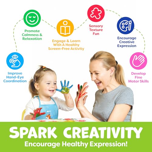 28% Off Washable Finger Paints for Toddlers - 12 Non-Toxic Colors - Image 4