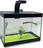 Aquário Completo para Peixe Beta com Luminária, Aquecedor e Decorações (Rosa)