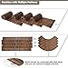 FURNDOOR Roll-Out Garden Pathway Curved - 7 FT Outdoor Walkway with Non-Slip Surface Rustic Path Decorative Boardwalk for Outdoor Patio, Garden Rustic Brown