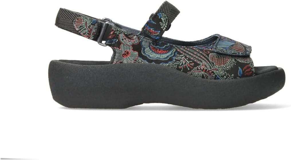 Wolky Jewel Womens Comfort sandal - PFA Approved - Fully Adjustable - Lightweight Rocker Bottom - Soft Leathers - Removable Anatomically shaped Cork latex Footbed - Leather Lined