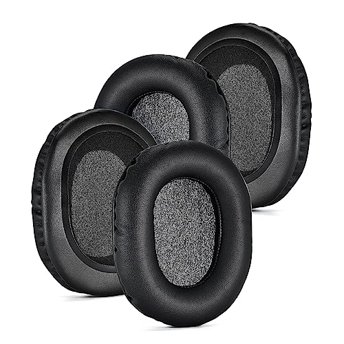 XBERSTAR Replacement Earpads Cushions for Teufel Massive Devil Cage Devil Aureol Solid Headphones Ear Pads with Softer Leather, Noise Isolation Foam (2 Pairs Black earpads)