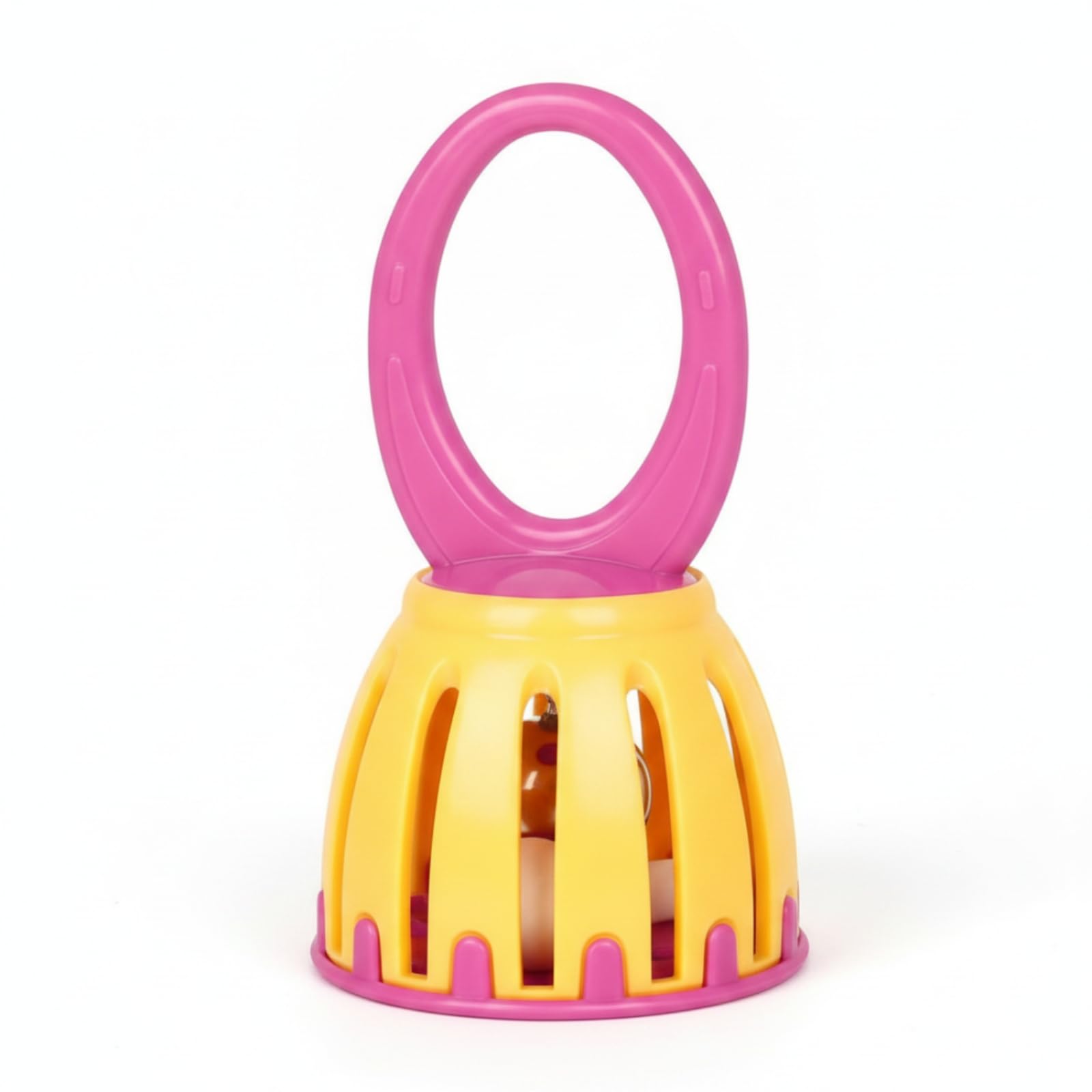 Baby Cage Bell Rattle, Handheld Musical Instrument Toy for Toddlers