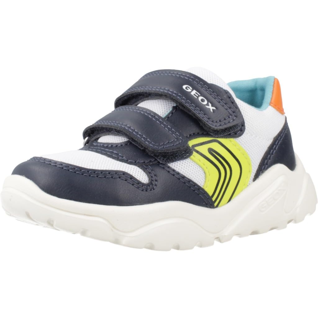 Geox Baby Boys B Ciufciuf Boy Sneaker, White Navy, 7 UK Child