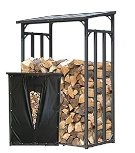 Quick Star 47474 Outdoor Kaminholzregal Anthrazit