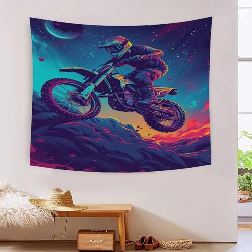 Tapisserie murale vélo hors route 3D pour habiller une chambre d'adolescent