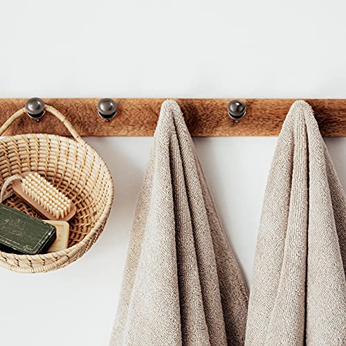 Image of Hotop 50 Pcs Double Headed Picture Hangers Nails Small Head Hanging Nails Picture Photo Hanging Hook Pins Decorative Nail Hook Hangers for Home Office School (Black)